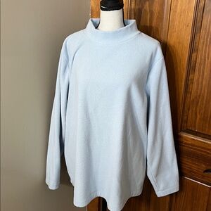 Croft & Barrow Light Blue Fleece Pullover
